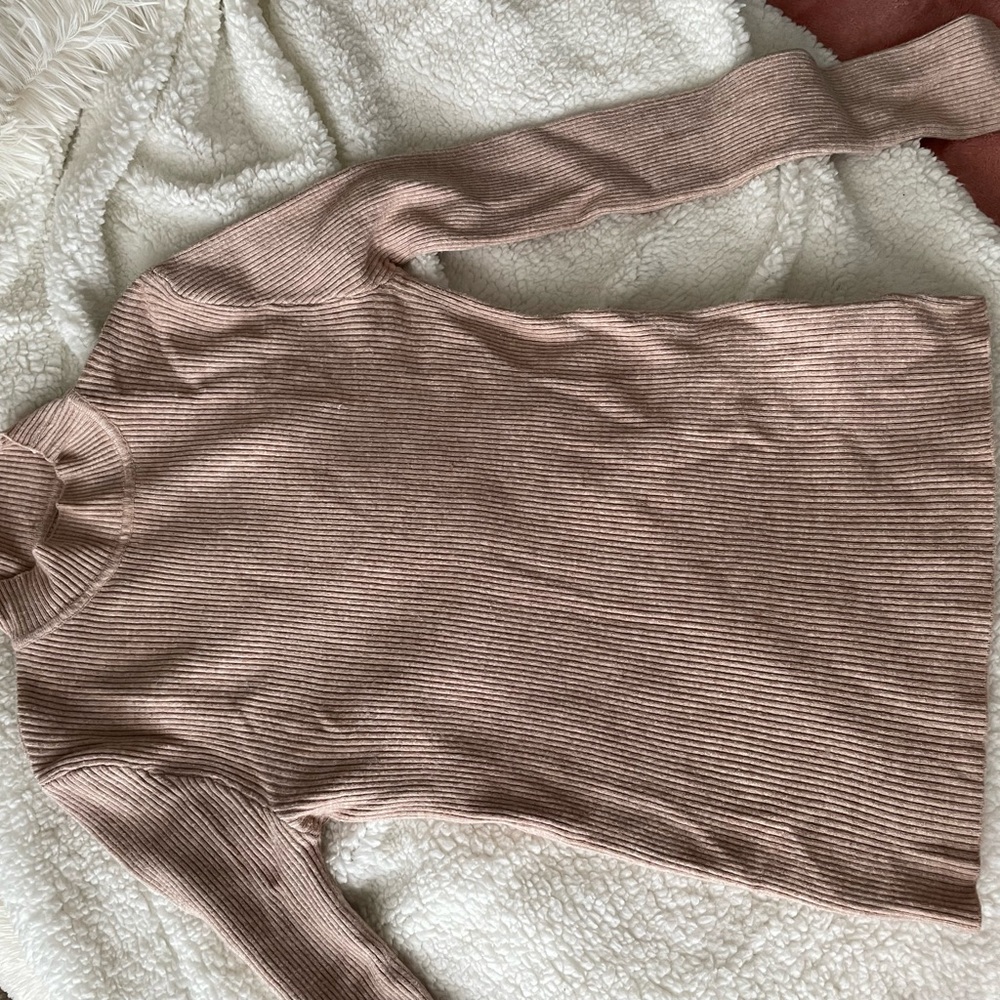 Tan mock turtleneck